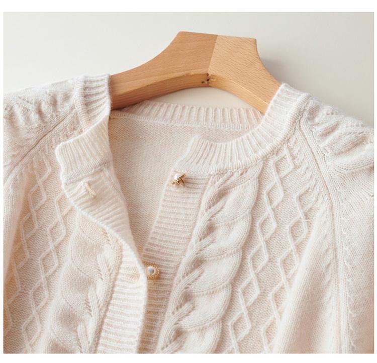 Pull Femme Tricot Câble Boutonné - Image 5