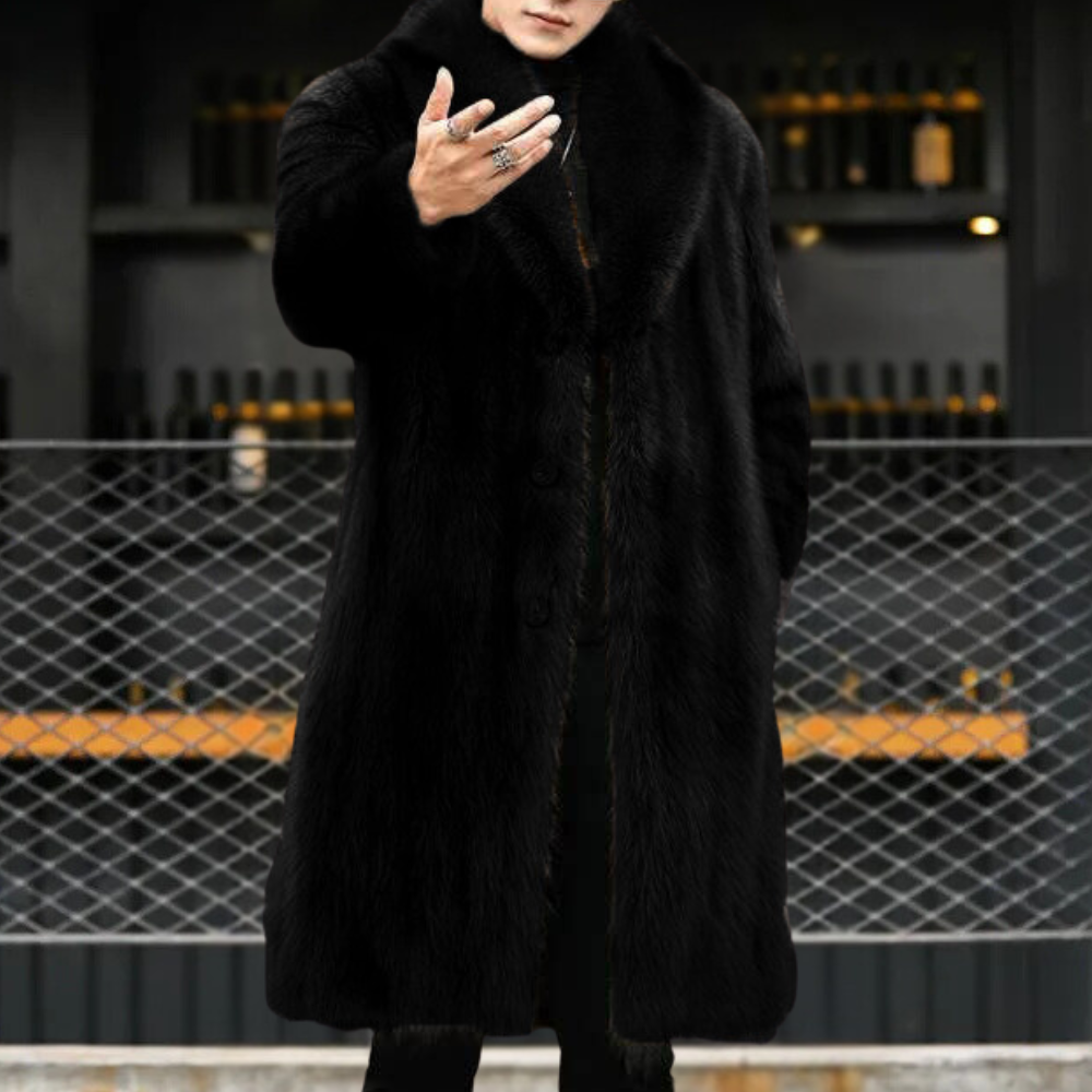 Manteau Long Homme à Col Imposant - Image 5