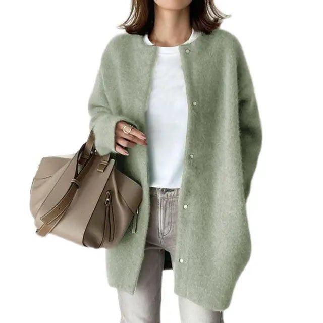 Manteau Femme Oversize Sans Col - Image 14