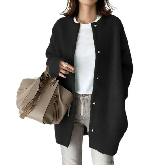 Manteau Femme Oversize Sans Col - Image 8