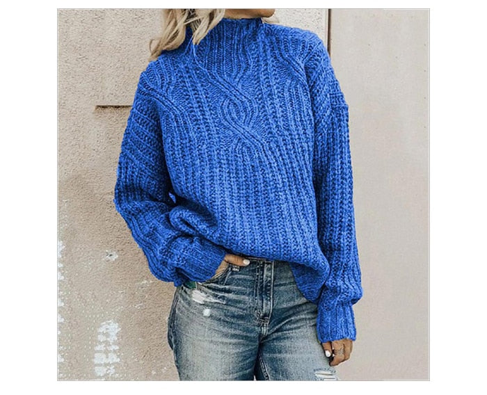 Pull ample en maille torsadée pour femme - Image 5