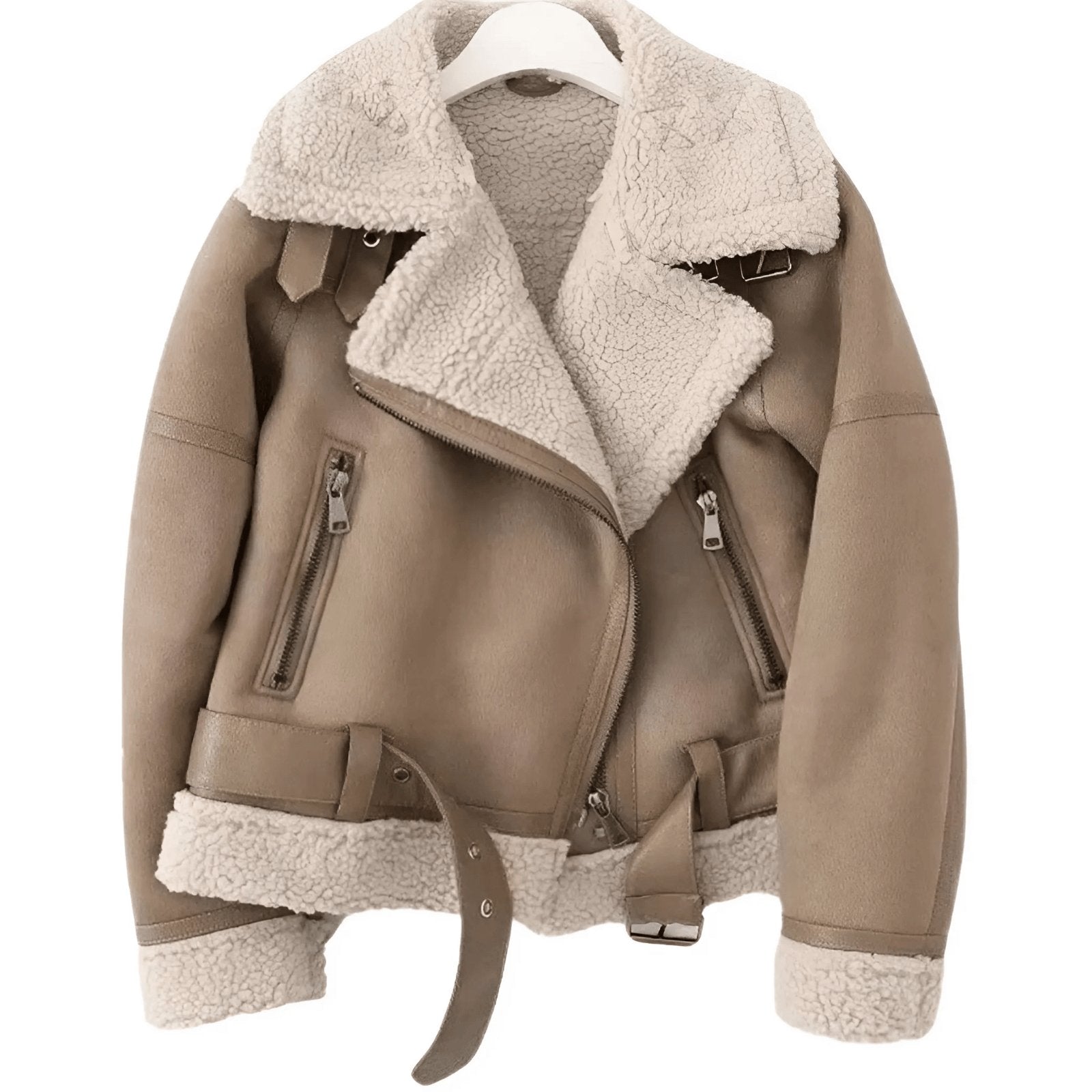 Veste Aviateur Femme en Shearling - Image 2