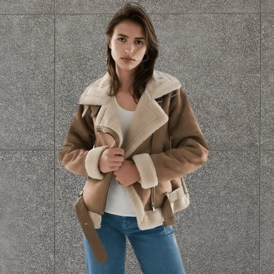 Veste Aviateur Femme en Shearling - Image 1