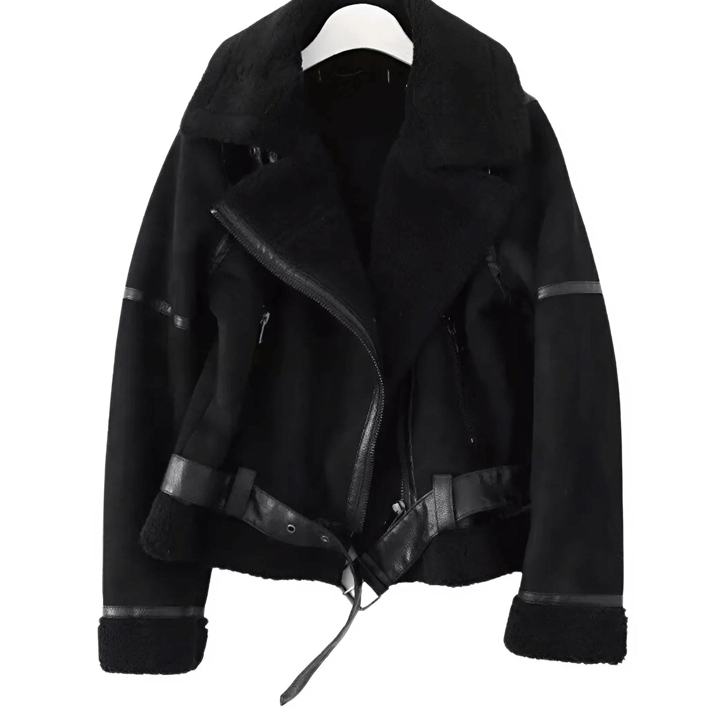 Veste Aviateur Femme en Shearling - Image 3