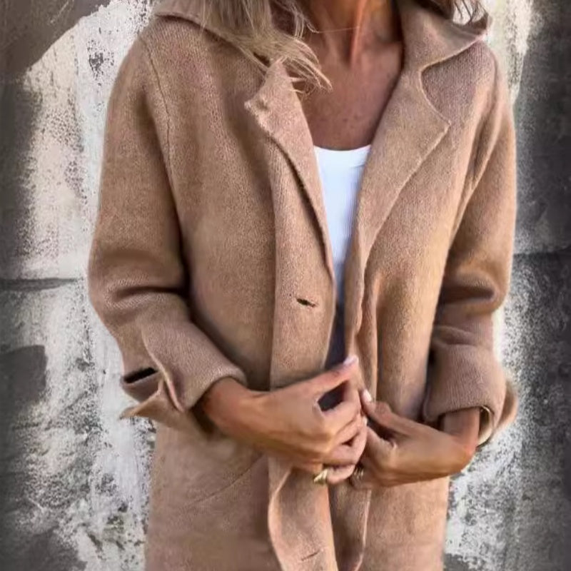 Veste Longue Boutonnée Femme - Image 1