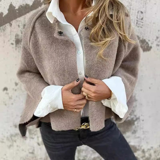 Veste Courte Femme Sans Col - Image 1