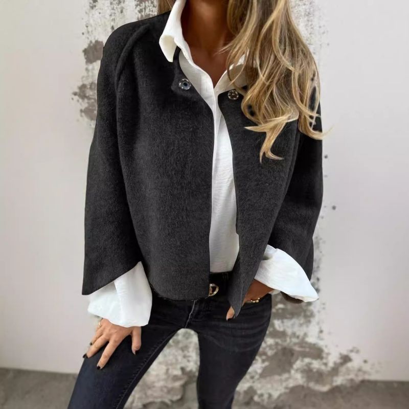 Veste Courte Femme Sans Col - Image 2
