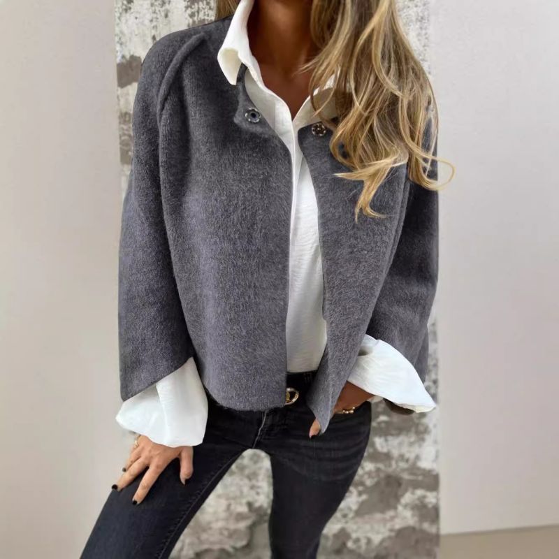 Veste Courte Femme Sans Col - Image 3