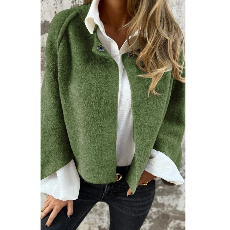Veste Courte Femme Sans Col - Image 7