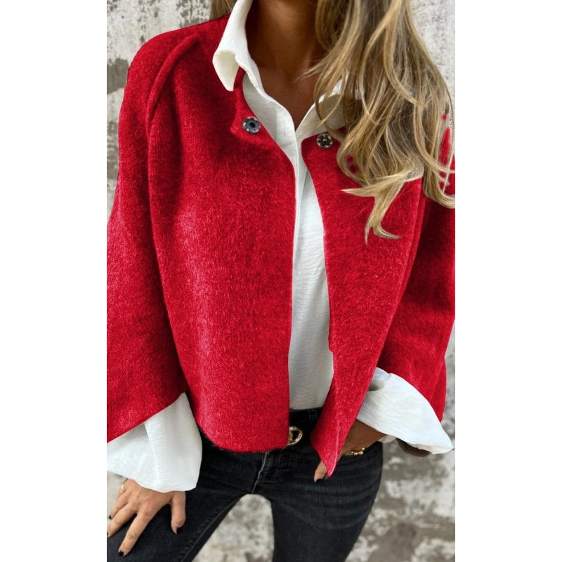 Veste Courte Femme Sans Col - Image 6