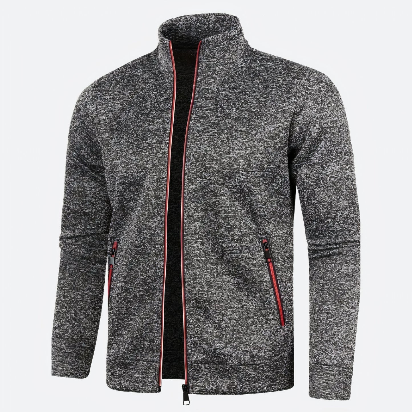 Veste Homme Entièrement Zippée Col Montant - Image 3