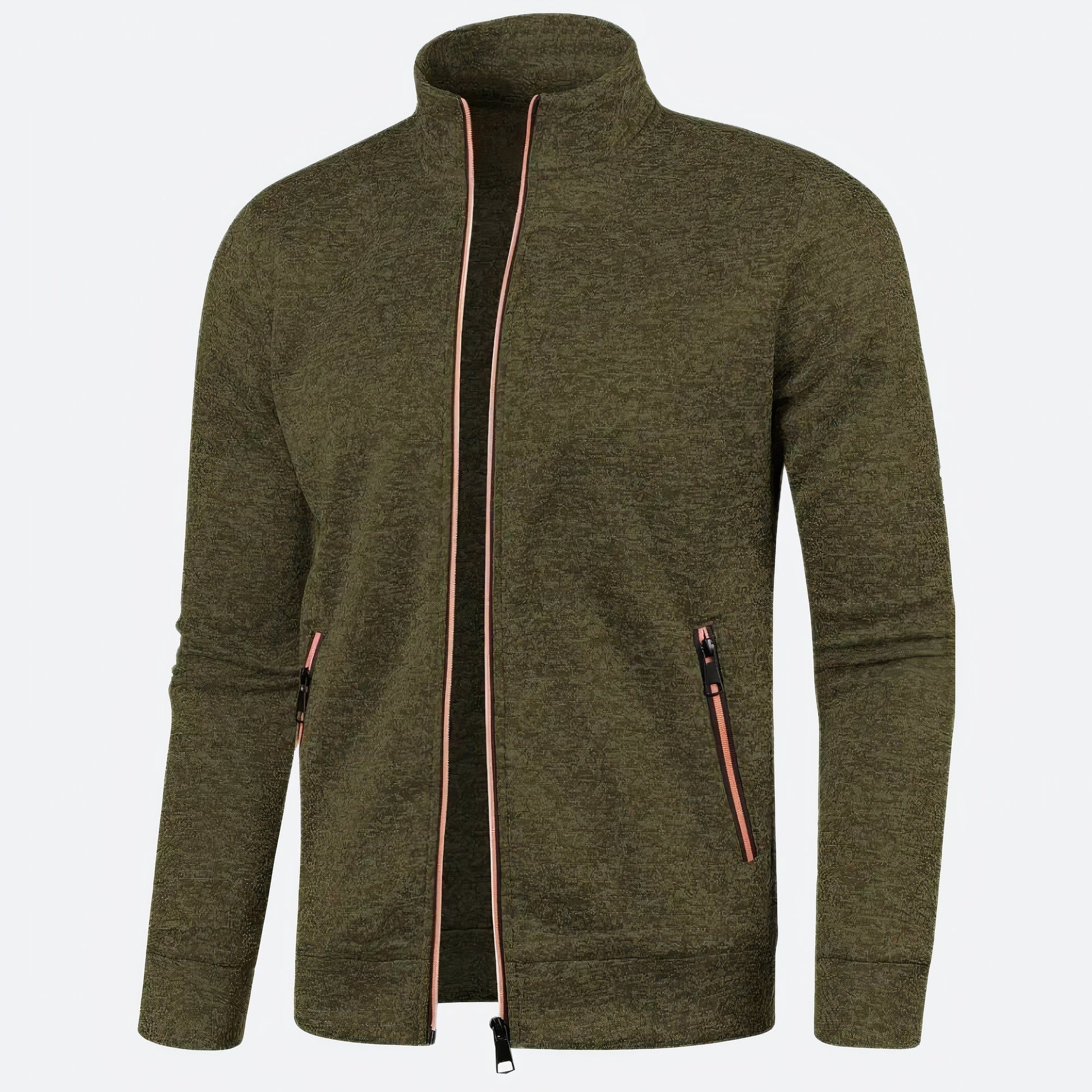 Veste Homme Entièrement Zippée Col Montant - Image 4