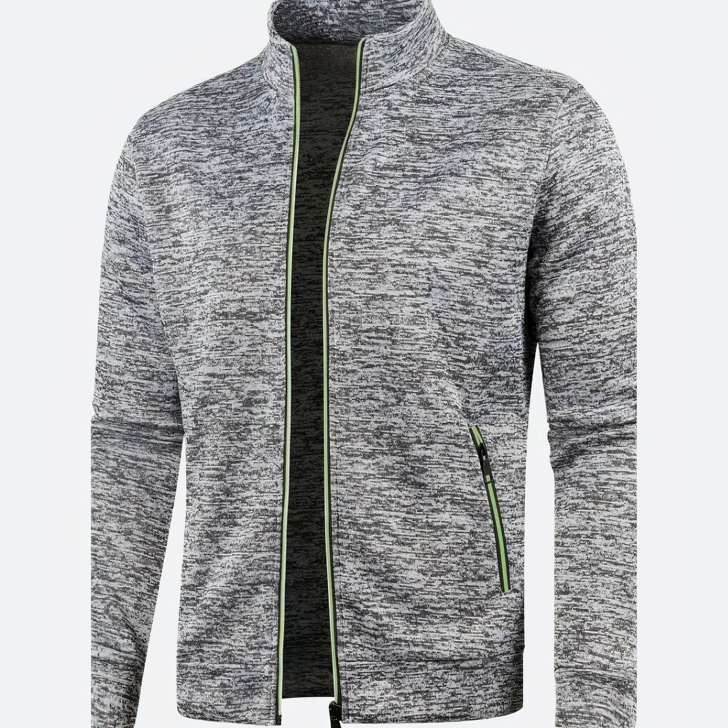 Veste Homme Entièrement Zippée Col Montant - Image 1