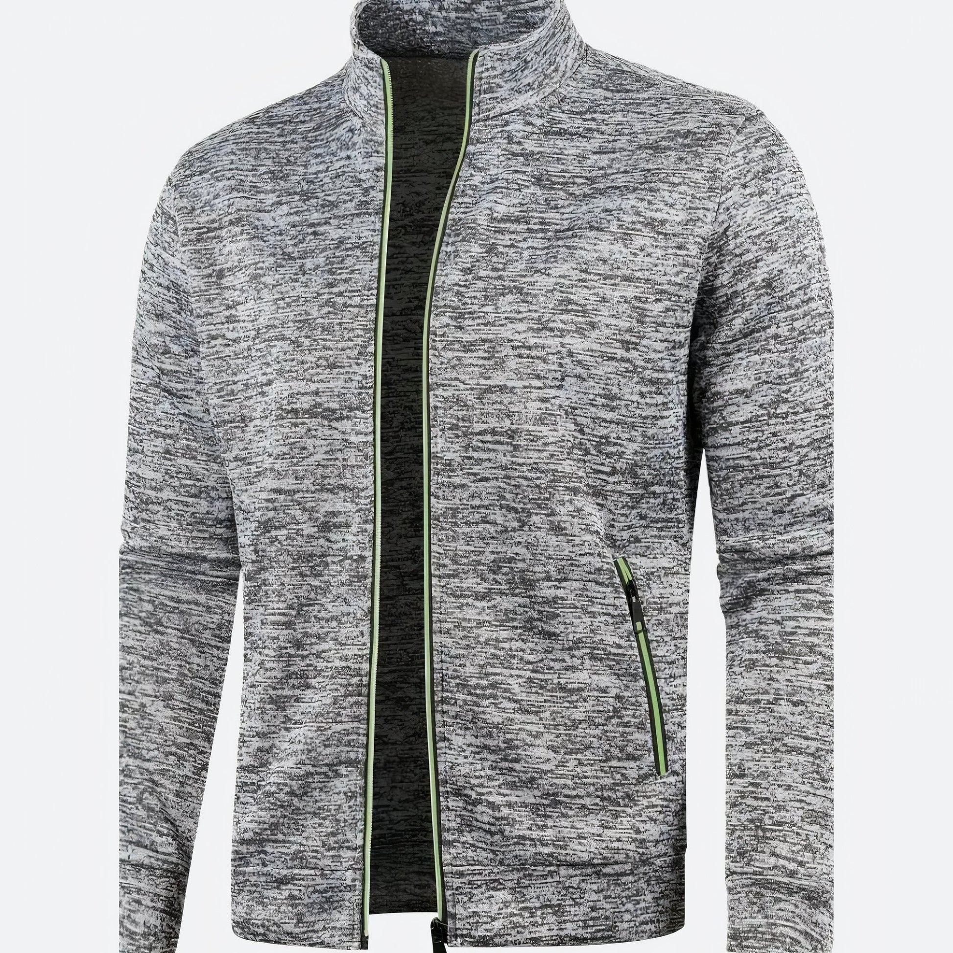 Veste Homme Entièrement Zippée Col Montant - Image 1