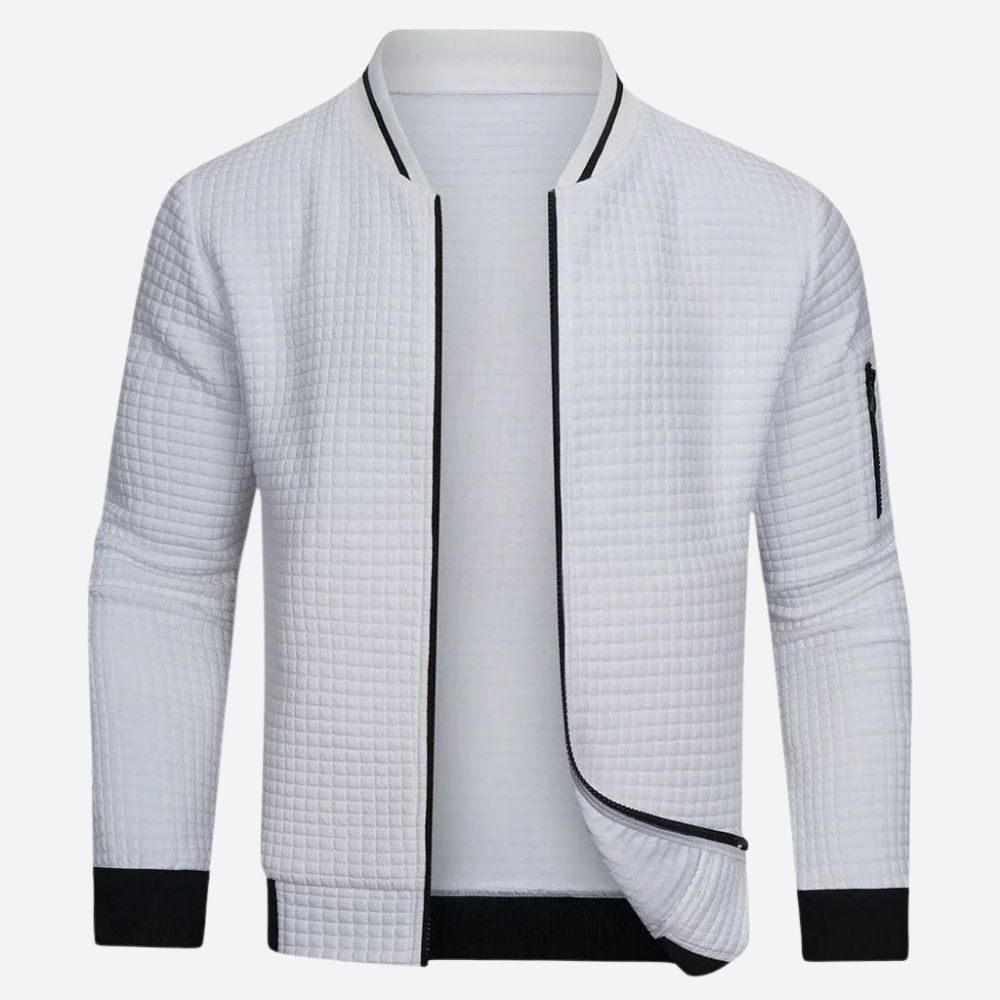 Blouson aviateur homme à fermeture éclair intégrale - Image 1