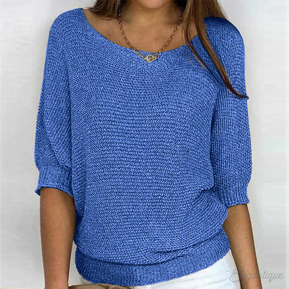 Pull en Tricot Femme Manches 3/4 - Image 4