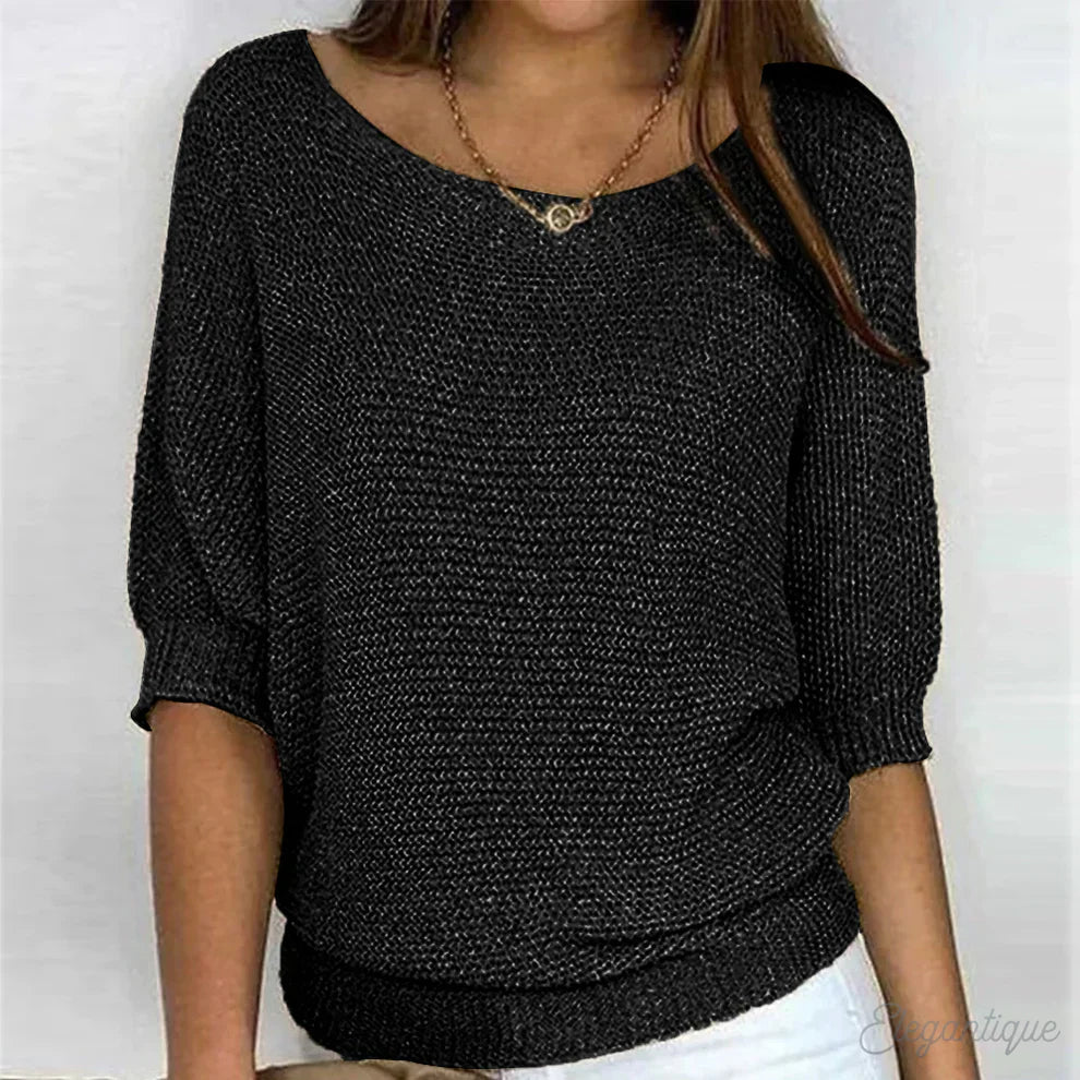 Pull en Tricot Femme Manches 3/4 - Image 3
