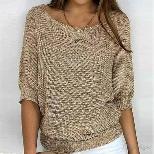 Pull en Tricot Femme Manches 3/4 - Image 1