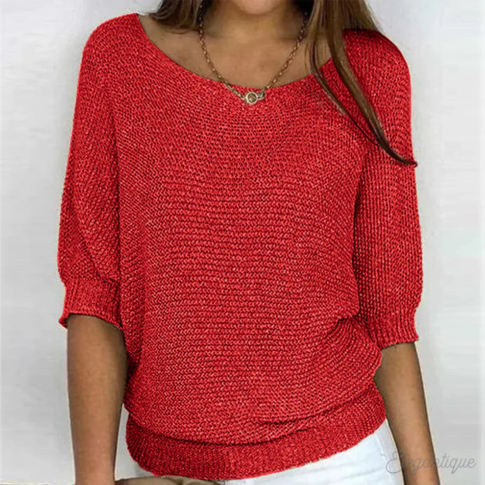 Pull en Tricot Femme Manches 3/4 - Image 9