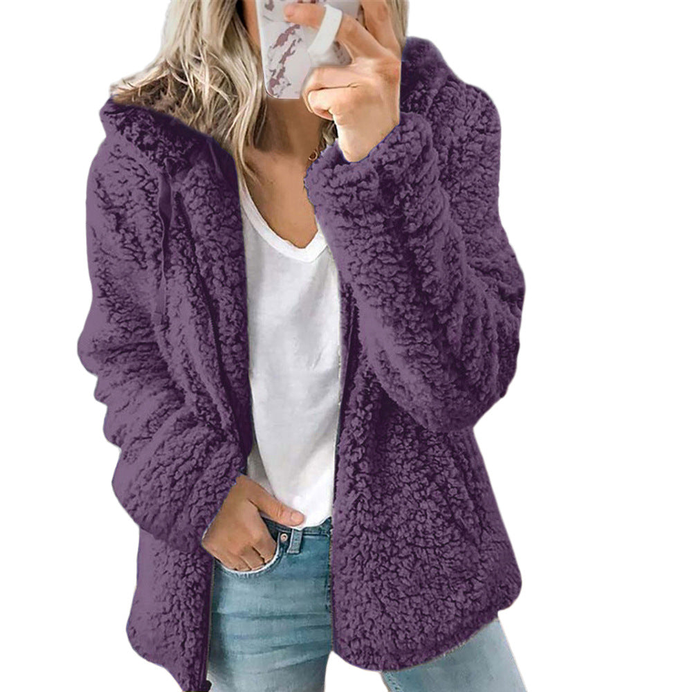 Veste Teddy à Capuche Femme - Image 1