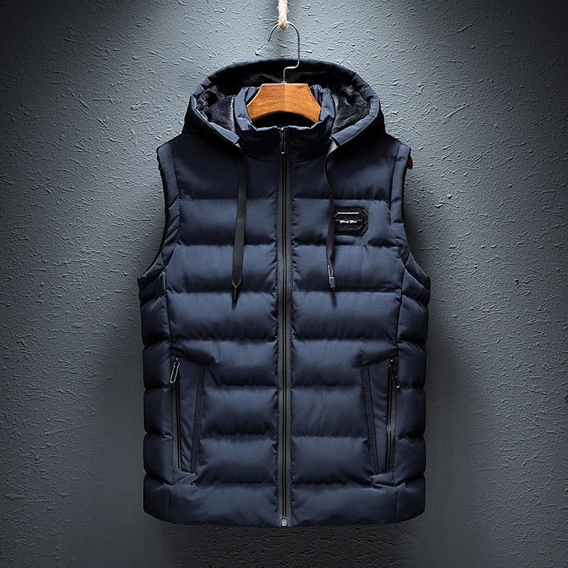Gilet matelassé à capuche pour homme - Image 1