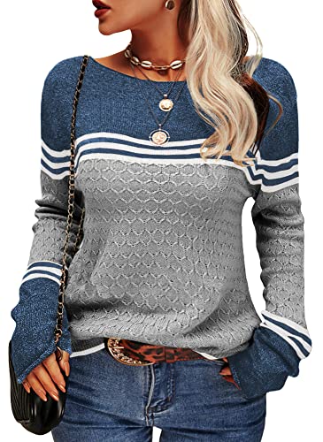 Pull rayé à manches longues pour femme - Image 6