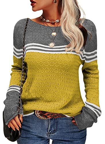 Pull rayé à manches longues pour femme - Image 16