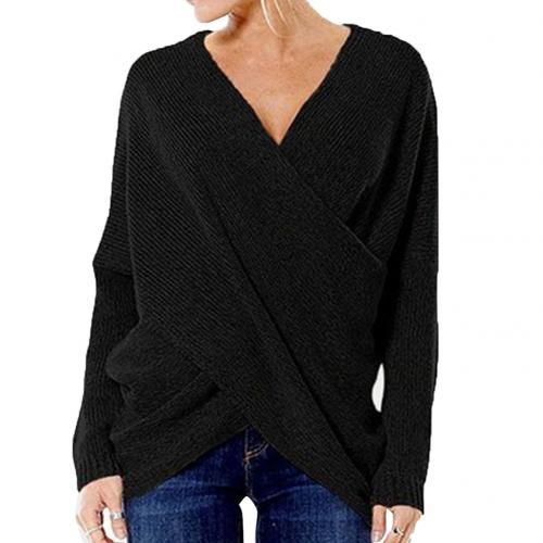 Pull-over cache-cœur à manches longues pour femme - Image 4