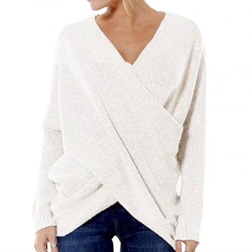 Pull-over cache-cœur à manches longues pour femme - Image 8