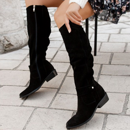 Bottes Plates Hautes Femme - Image 4