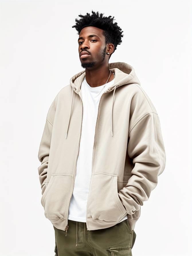 Veste Homme Zippée à Capuche - Image 3