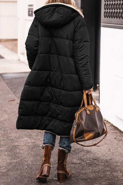 Manteau Long Rembourré à Capuche pour Femme - Image 4