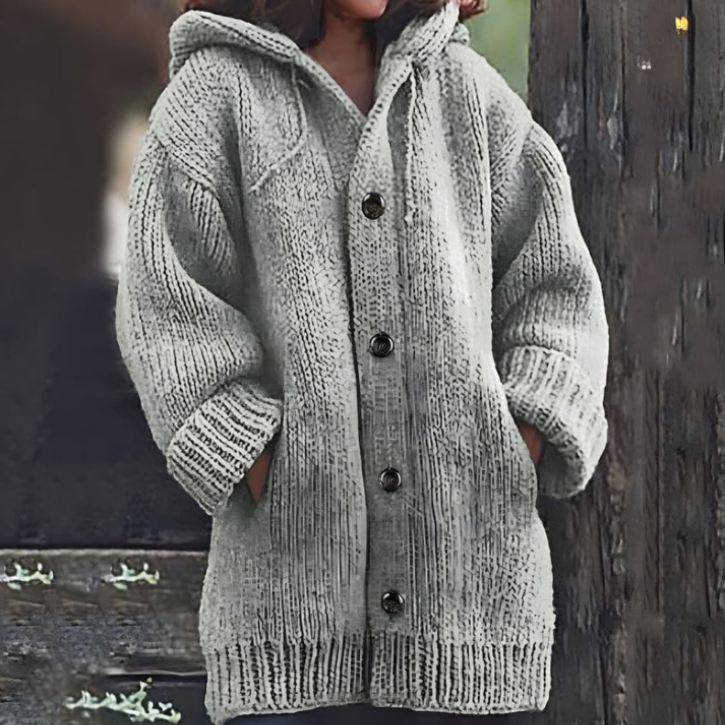 Cardigan Long à Capuche pour Femme - Image 3