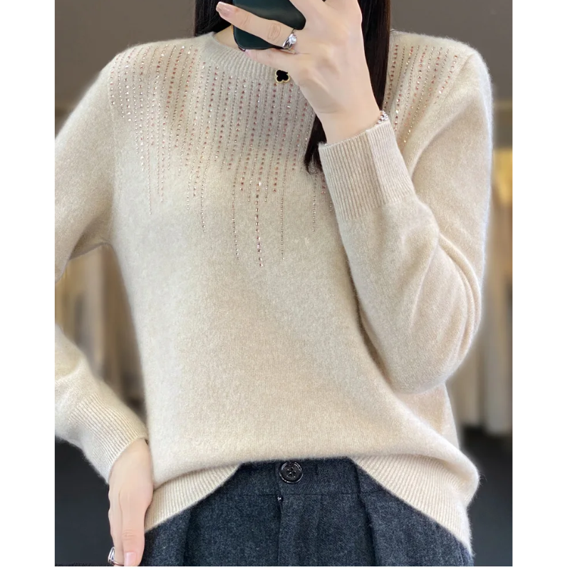 Pull Femme Col Rond Orné - Image 8