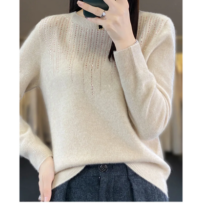 Pull Femme Col Rond Orné - Image 8