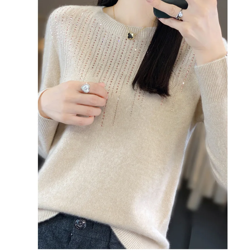 Pull Femme Col Rond Orné - Image 9