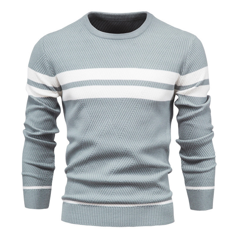 Pull rayé à col rond pour homme - Image 3