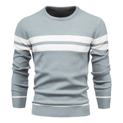 Pull rayé à col rond pour homme - Image 3
