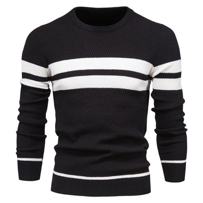 Pull rayé à col rond pour homme - Image 9