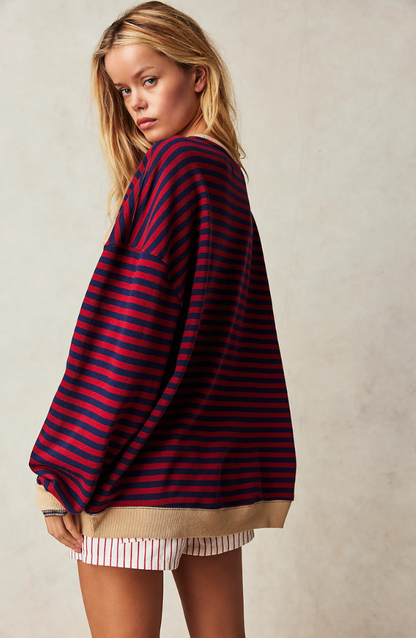 Pull ample rayé pour femme - Image 8