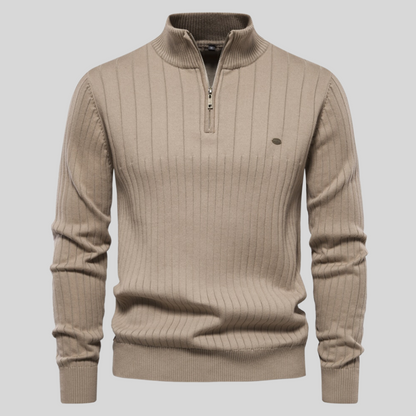 Pull Homme Col Montant Zippé 1/4 - Image 9