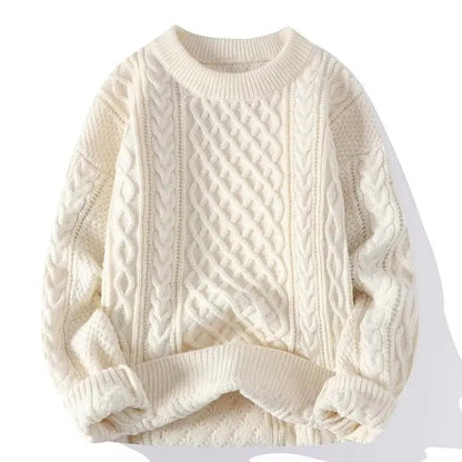 Pull en maille torsadée pour homme - Image 1