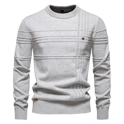 Pull ras du cou à manches longues pour homme - Image 1