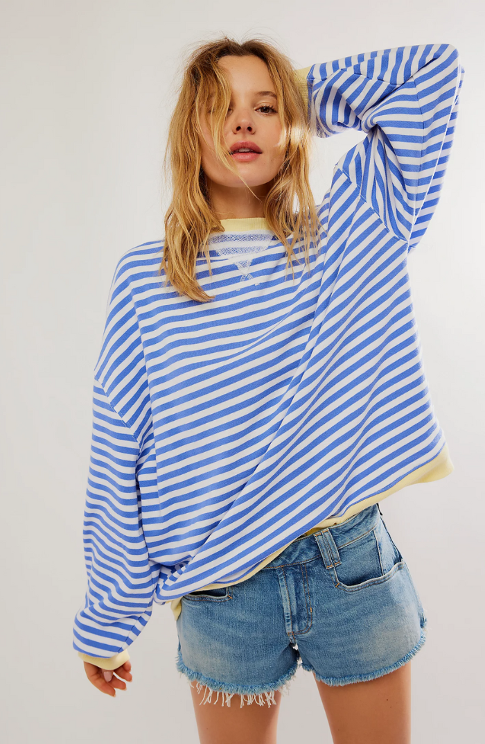 Pull ample rayé pour femme - Image 3