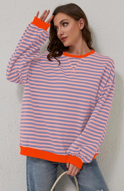 Pull ample rayé pour femme - Image 11