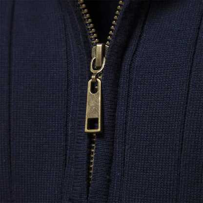 Pull à Col Zippé Homme en Maille Côtelée - Image 4