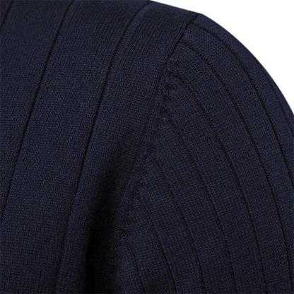 Pull à Col Zippé Homme en Maille Côtelée - Image 5
