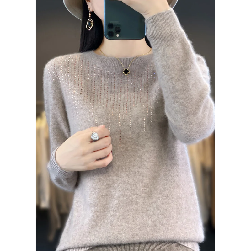 Pull Femme Col Rond Orné - Image 3