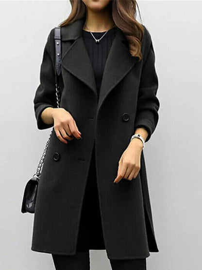 Manteau mi-long croisé pour femme - Image 5