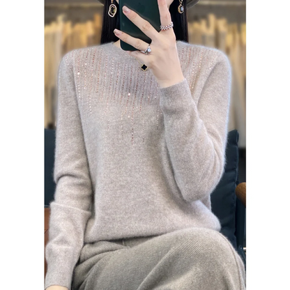 Pull Femme Col Rond Orné - Image 12